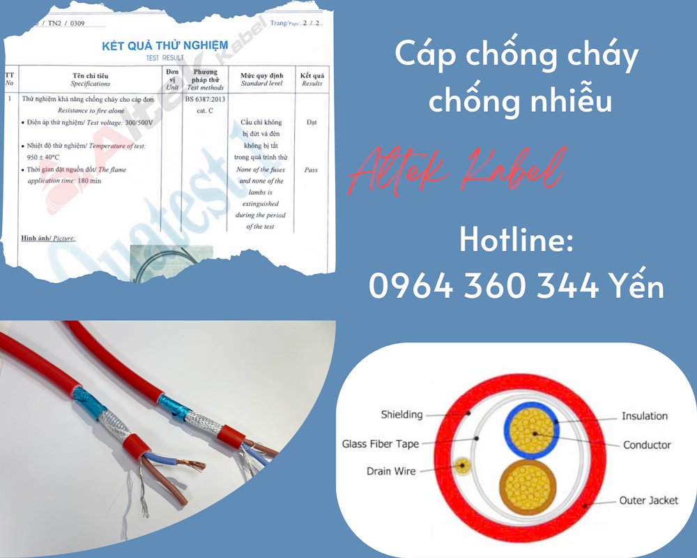 Giá tốt cáp chống cháy chống nhiễu Altek Kabel  2x0.75 tại HCM